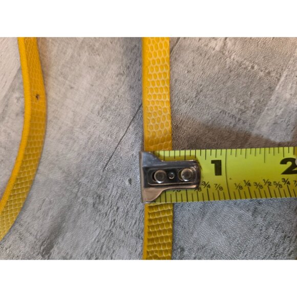 Vintage Gap Yellow Genuine Cow Leather Skinny Belt Women S  New - Picture 7 of 8